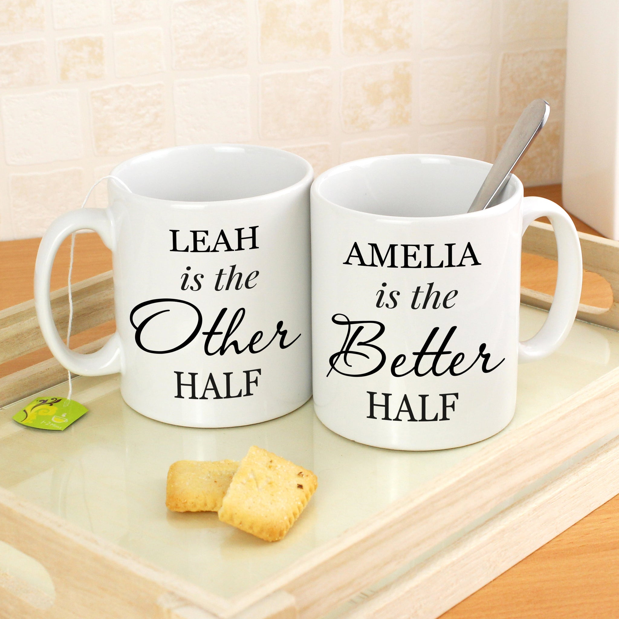 Personalised Other Half and Better Half Mug Set: 4 - Mugs By Gift Moments