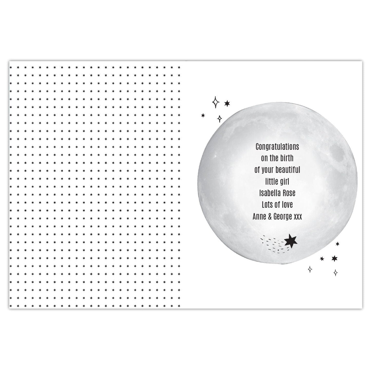Personalised Over The Moon Card: 3 - Greeting Cards By Gift Moments