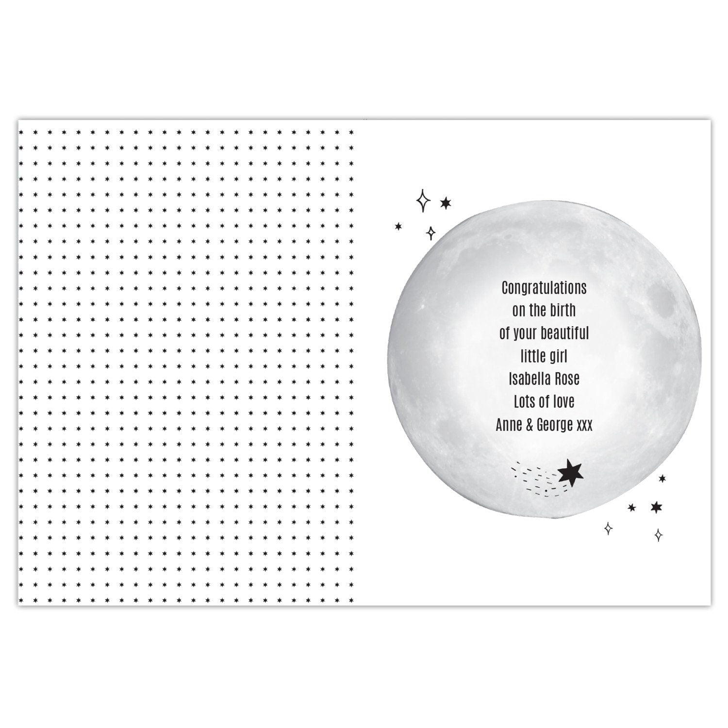 Personalised Over The Moon Card: 3 - Greeting Cards By Gift Moments