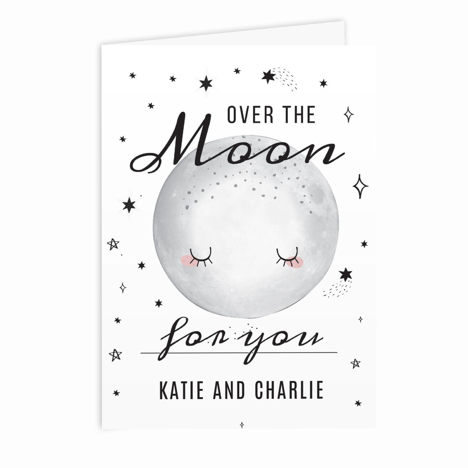 Personalised Over The Moon Card: 2 - Greeting Cards By Gift Moments