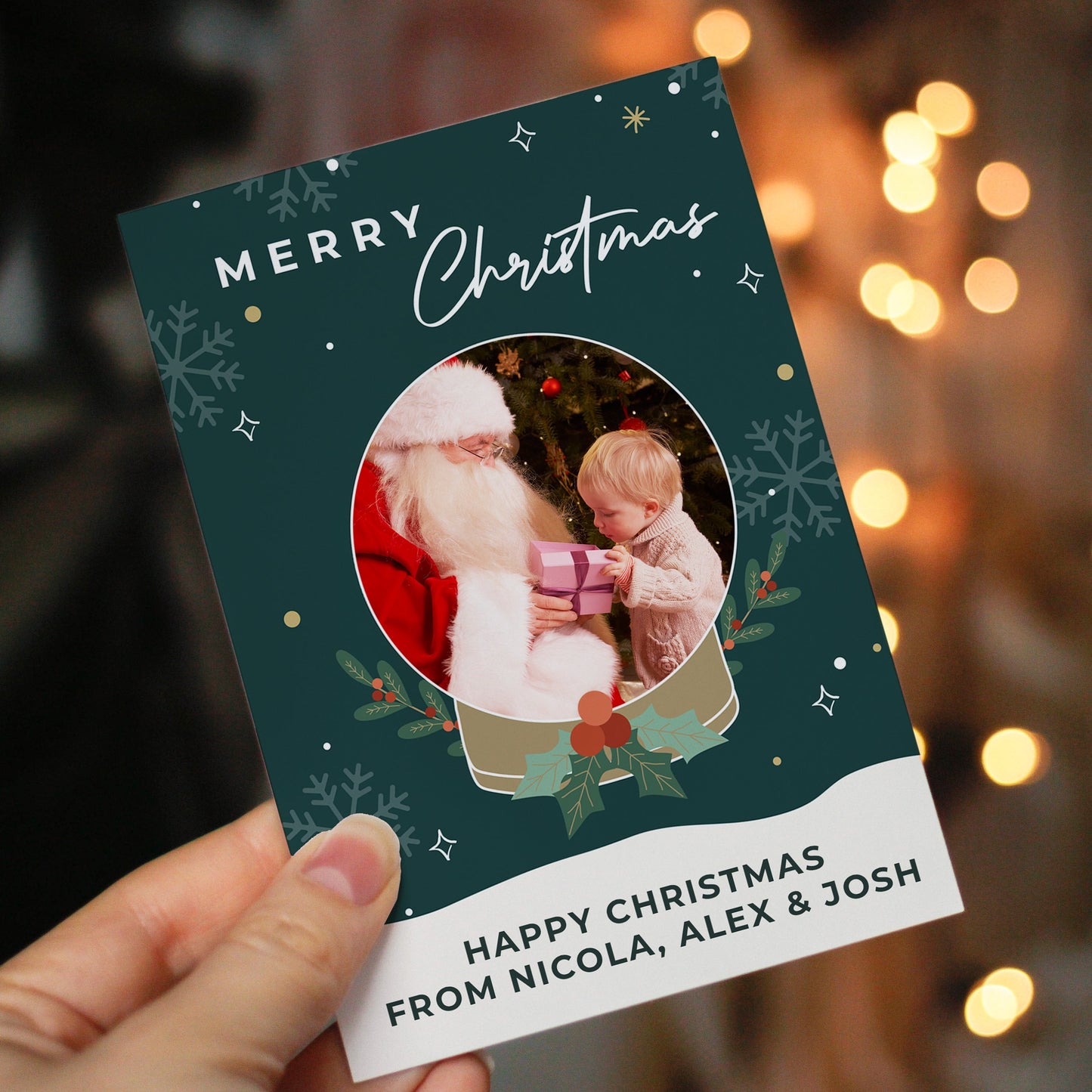 Personalised Pack of 10 Christmas Photo Cards: 2 - Greeting Cards By Gift Moments