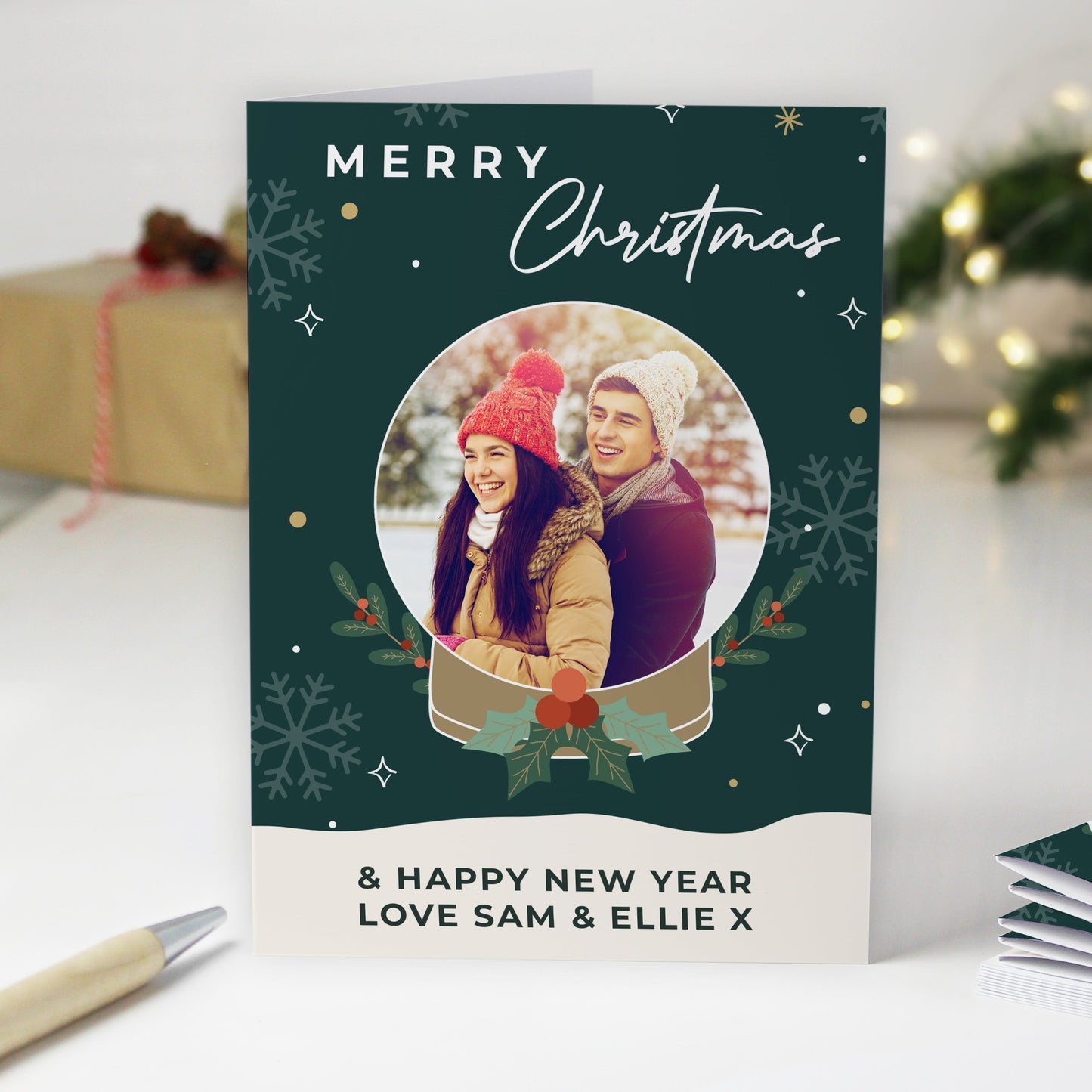 Personalised Pack of 10 Christmas Photo Cards: 4 - Greeting Cards By Gift Moments