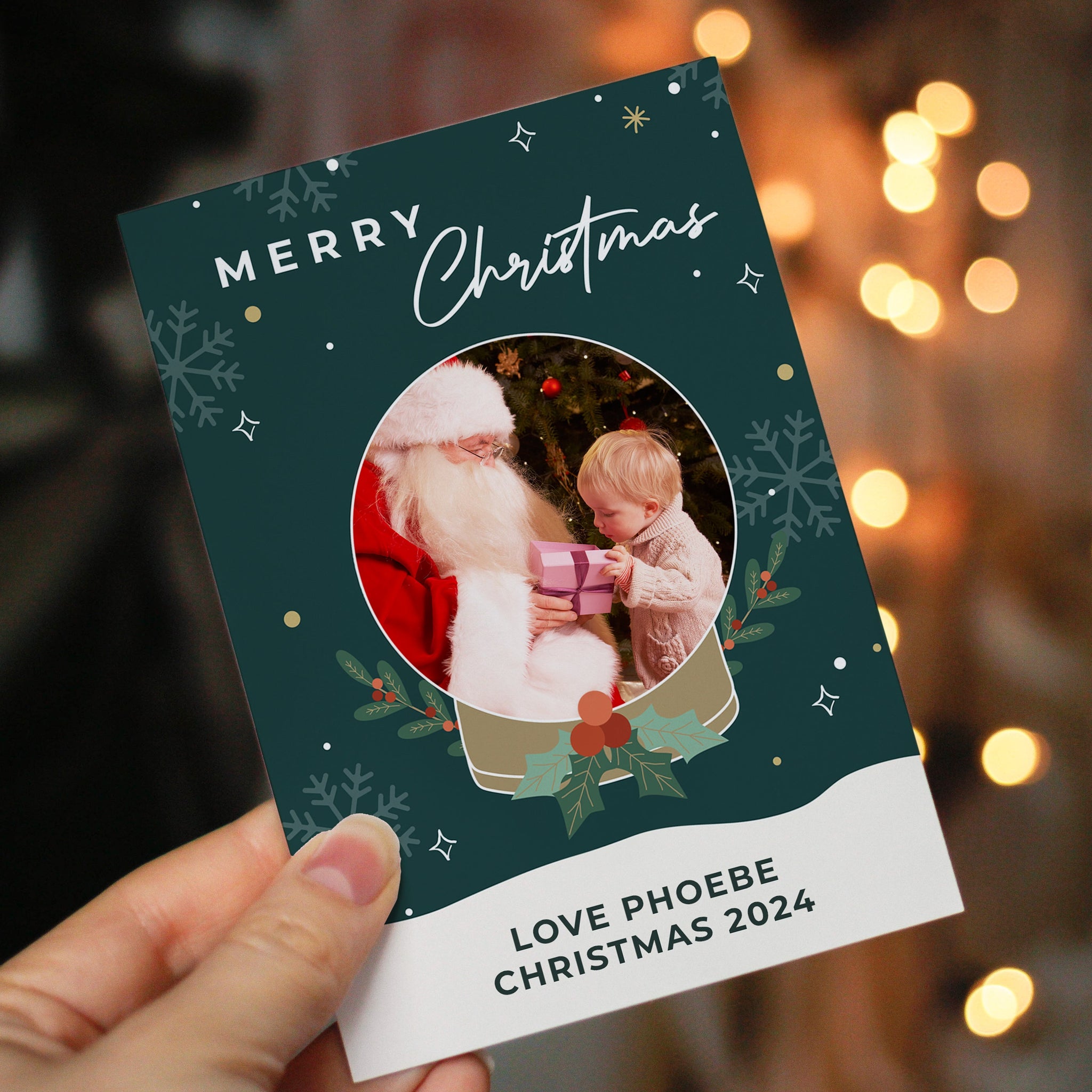 Personalised Pack of 10 Christmas Photo Cards: 8 - Greeting Cards By Gift Moments