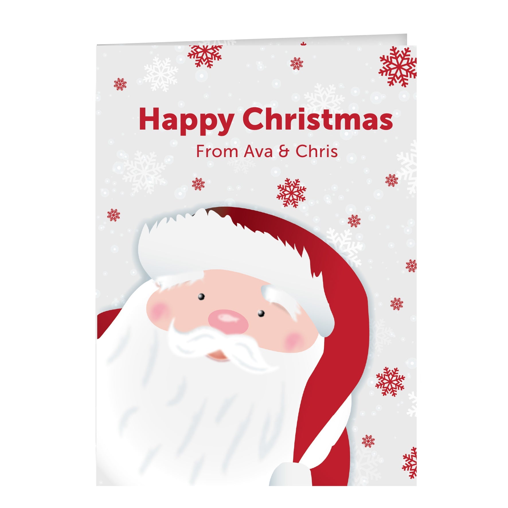 Personalised Pack of 10 Christmas Santa Cards: 6 - Greeting Cards By Gift Moments