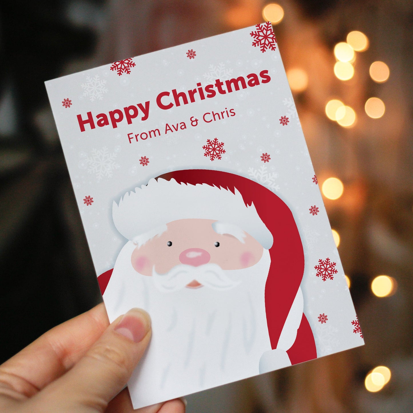 Personalised Pack of 10 Christmas Santa Cards: 2 - Greeting Cards By Gift Moments
