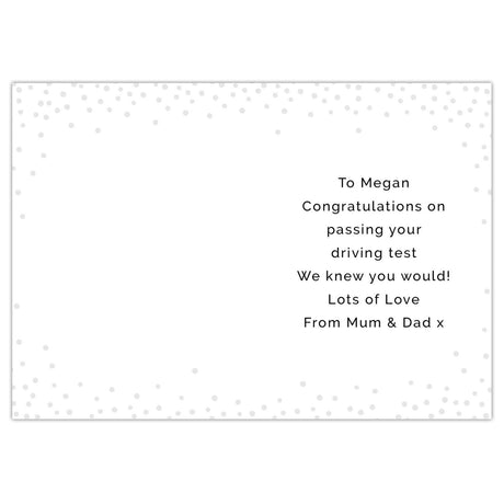 Personalised Passed Driving Test Card: 4 - Greeting Cards By Gift Moments