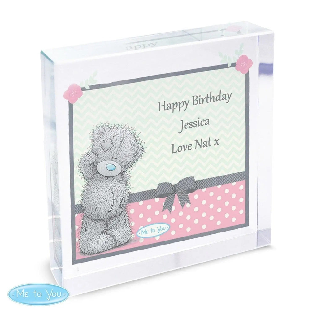 Personalised Me To You Pastel Polka Dot for Her Crystal Token - Shop Crystal Tokens At Gift Moments - 2