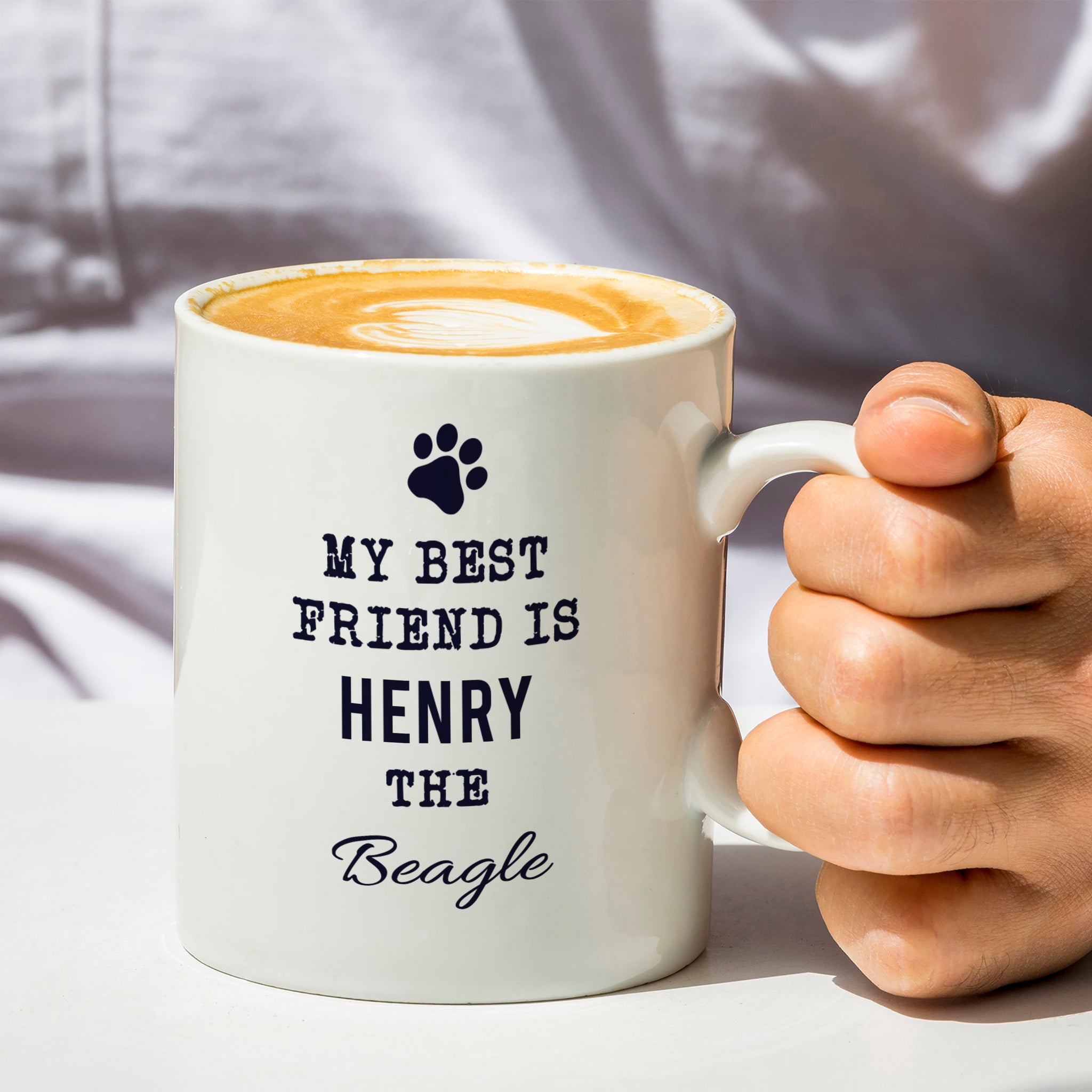 Personalised Paw Print Dog Breed Mug: 6 - Mugs By Gift Moments