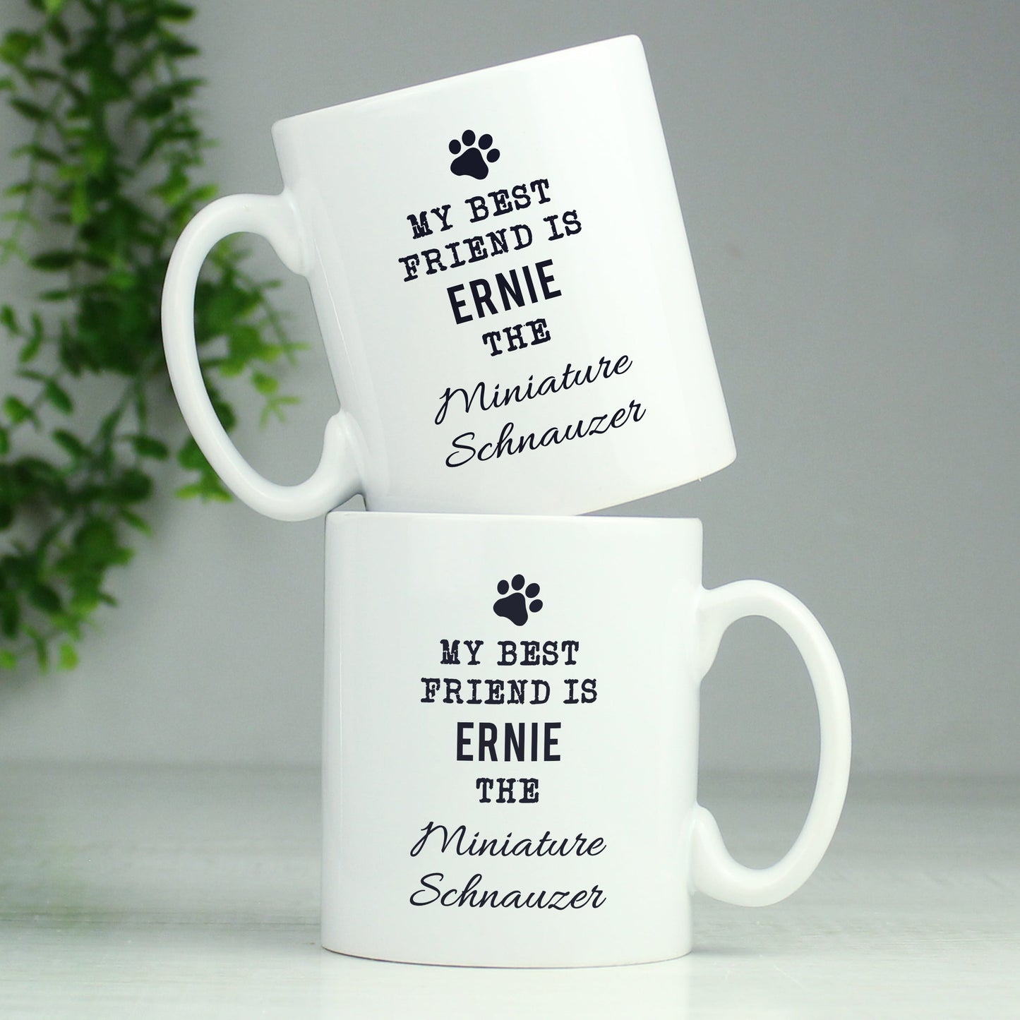 Personalised Paw Print Dog Breed Mug: 4 - Mugs By Gift Moments