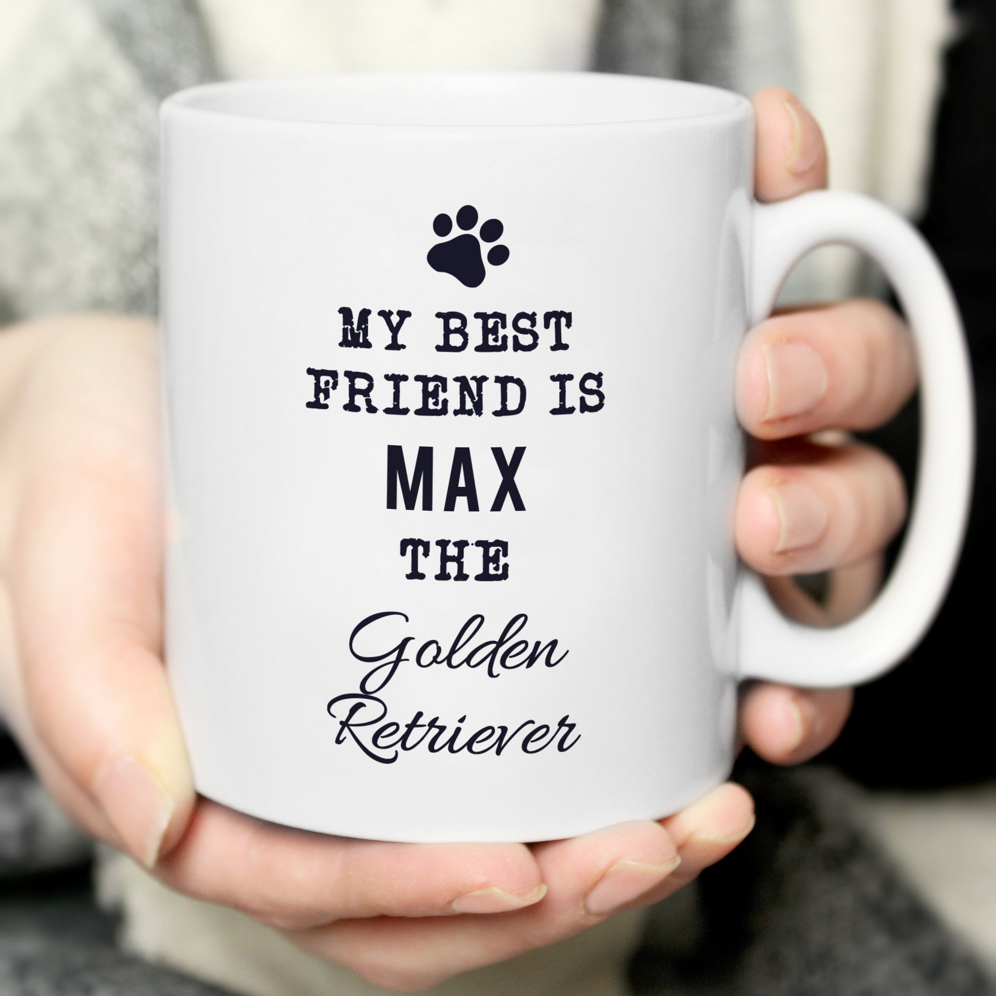 Personalised Paw Print Dog Breed Mug: 1 - Mugs By Gift Moments