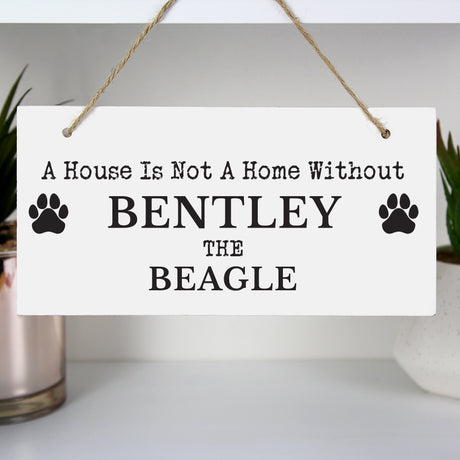 Personalised Paw Print Dog Breed Wooden Sign: 1 - Signs & Plaques By Gift Moments