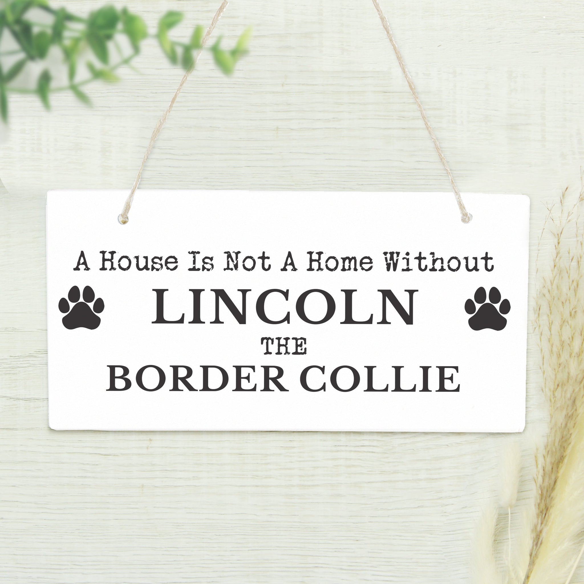 Personalised Paw Print Dog Breed Wooden Sign: 3 - Signs & Plaques By Gift Moments