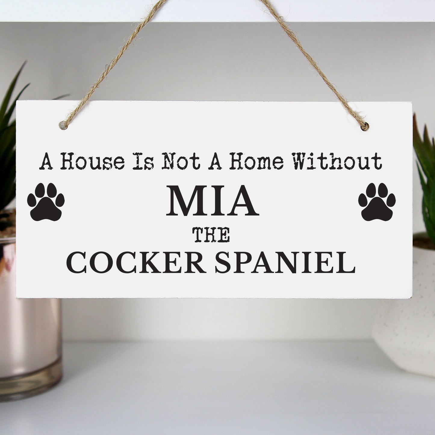 Personalised Paw Print Dog Breed Wooden Sign: 4 - Signs & Plaques By Gift Moments