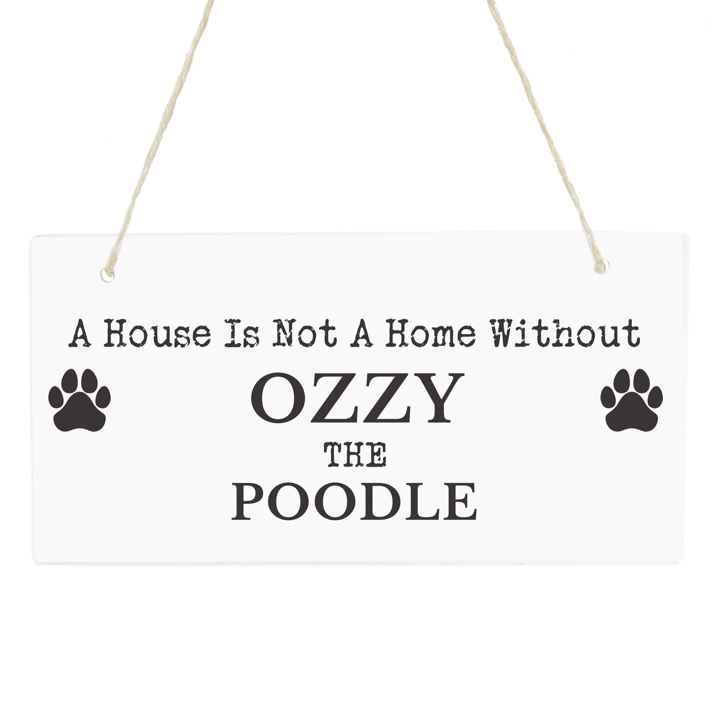 Personalised Paw Print Dog Breed Wooden Sign: 5 - Signs & Plaques By Gift Moments