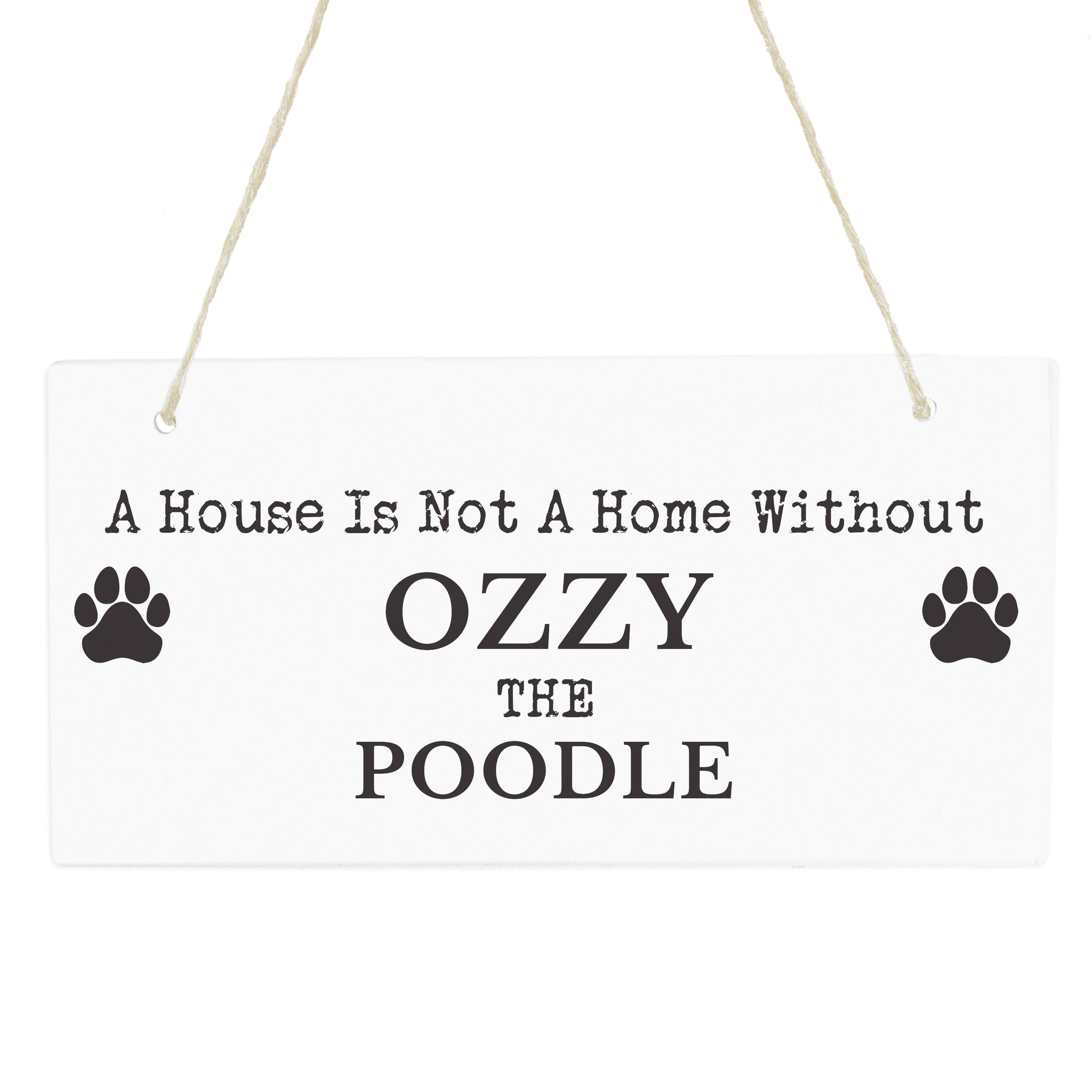 Personalised Paw Print Dog Breed Wooden Sign: 5 - Signs & Plaques By Gift Moments
