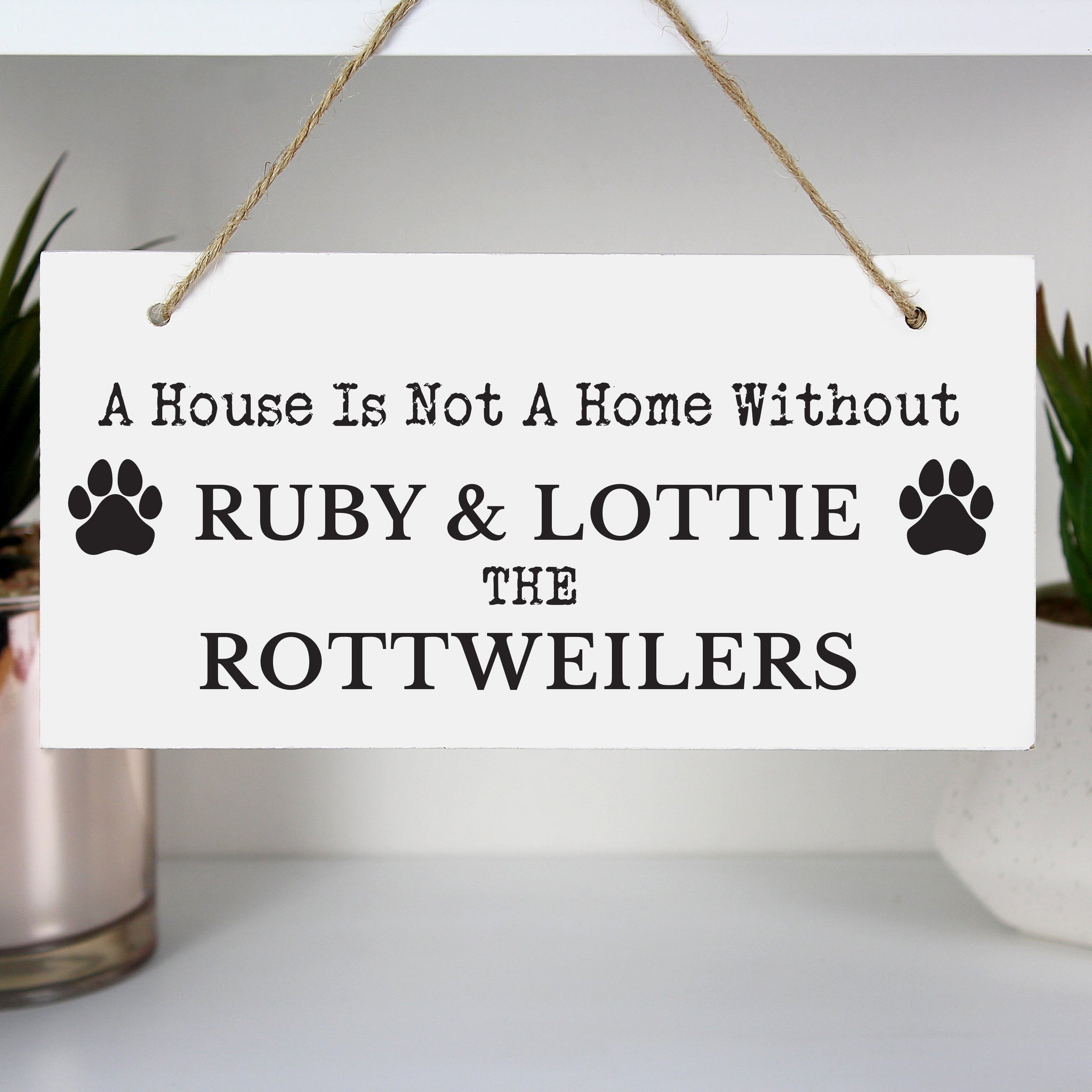 Personalised Paw Print Dog Breed Wooden Sign: 6 - Signs & Plaques By Gift Moments