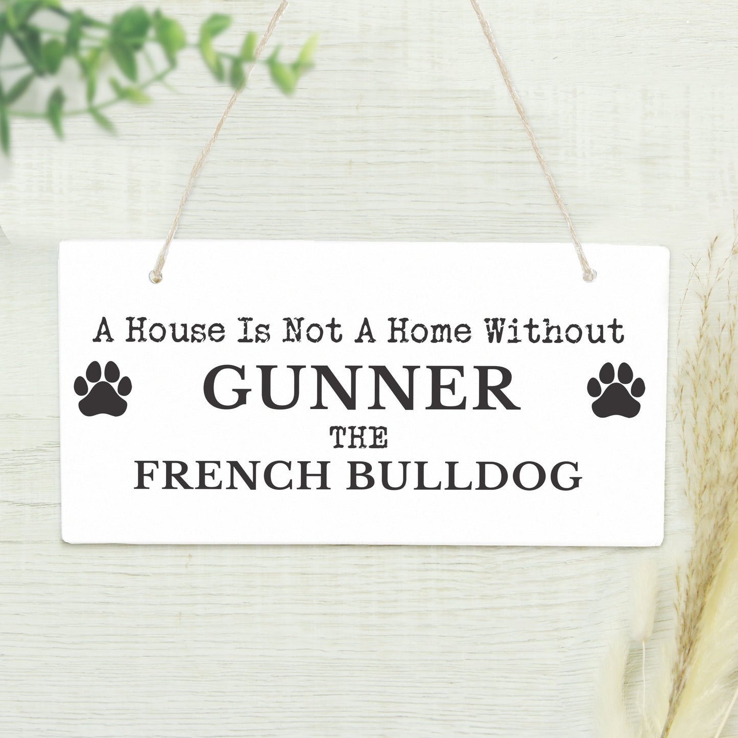 Personalised Paw Print Dog Breed Wooden Sign: 2 - Signs & Plaques By Gift Moments