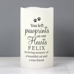 Personalised Pawprints On Our Hearts LED Candle - Shop LED Lighting At Gift Moments - 3