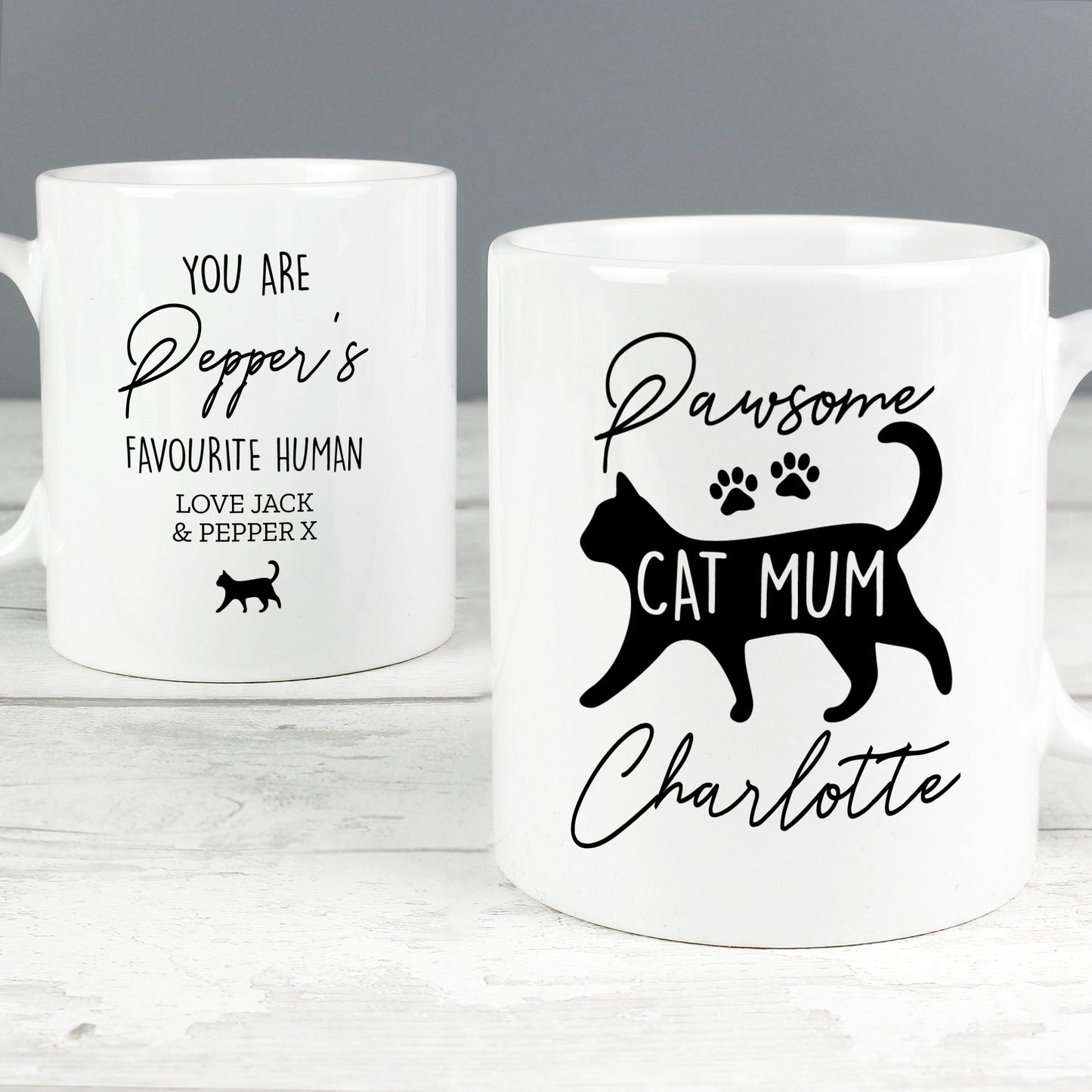 Personalised Pawsome Cat Mum Mug: 1 - Mugs By Gift Moments