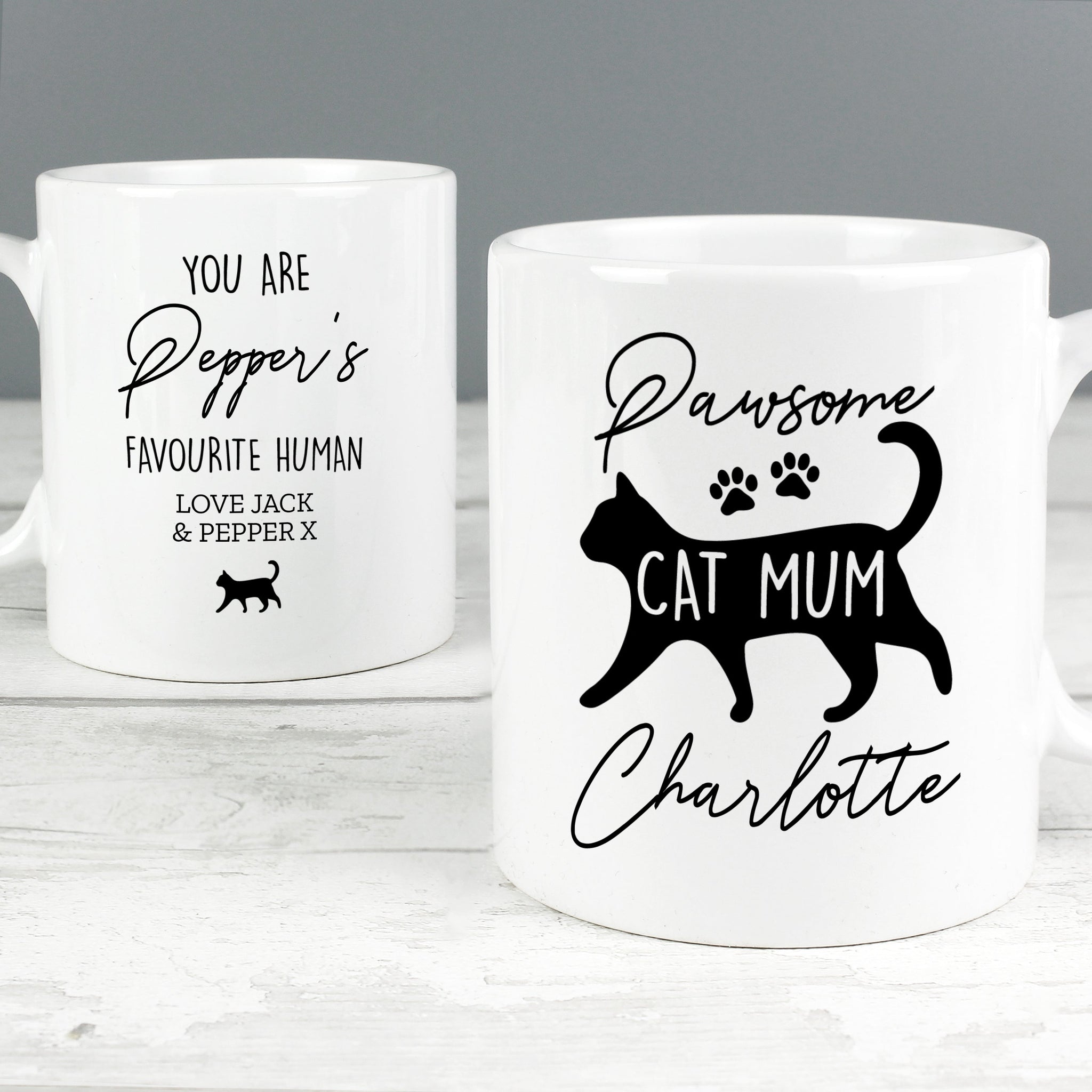 Personalised Pawsome Cat Mum Mug: 1 - Mugs By Gift Moments