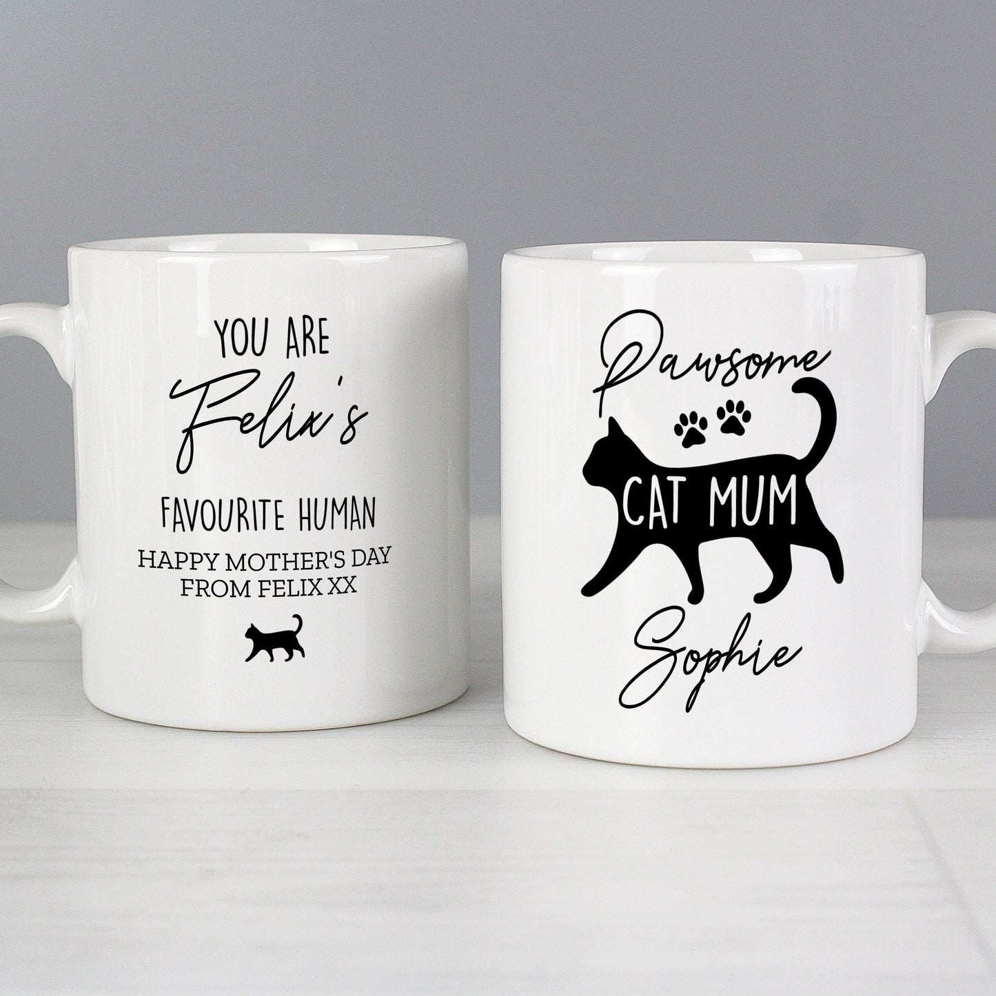 Personalised Pawsome Cat Mum Mug: 3 - Mugs By Gift Moments