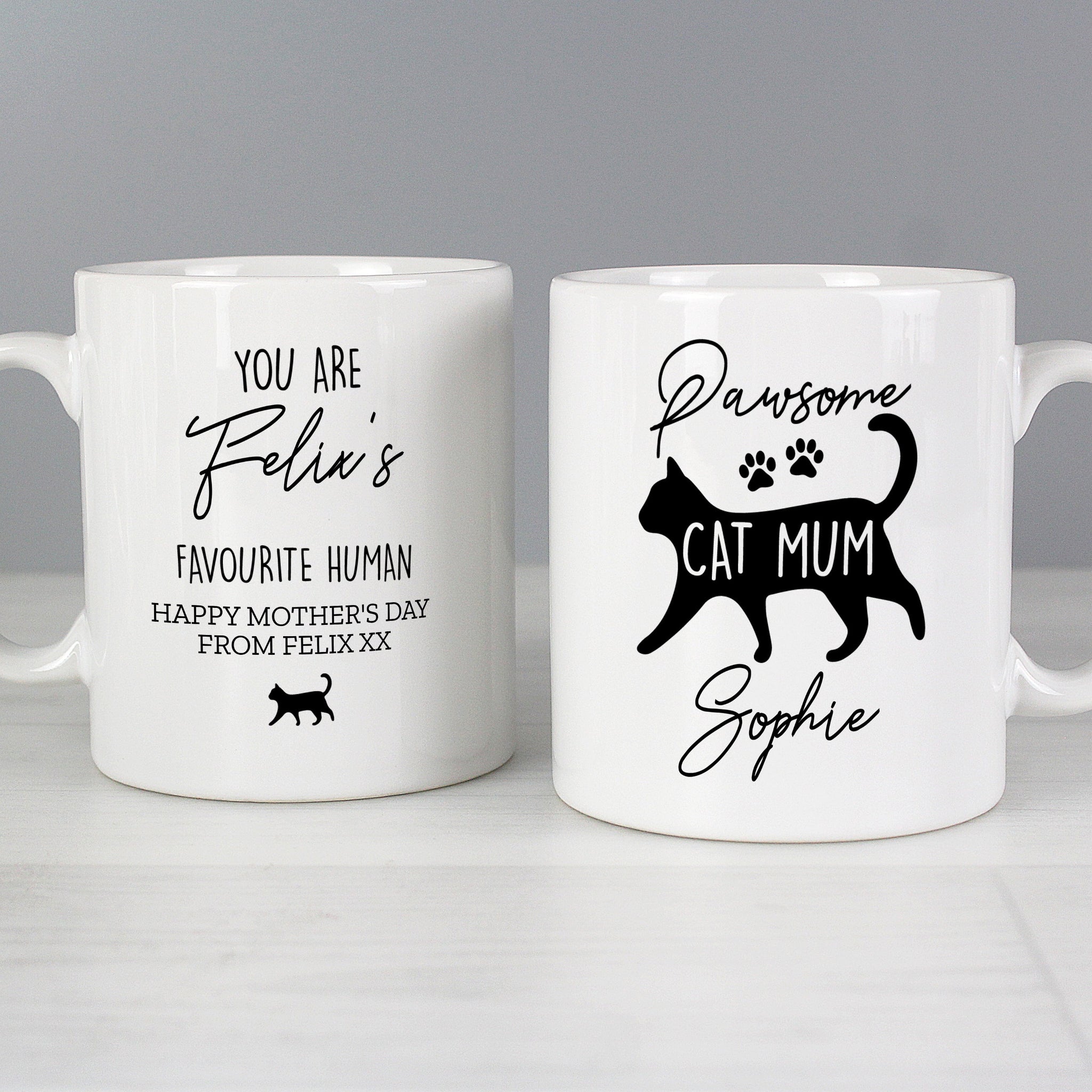 Personalised Pawsome Cat Mum Mug: 3 - Mugs By Gift Moments