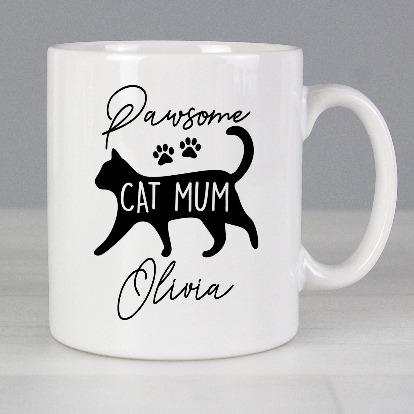 Personalised Pawsome Cat Mum Mug: 2 - Mugs By Gift Moments