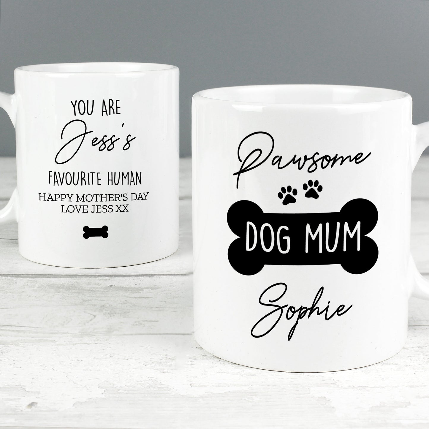 Personalised Pawsome Dog Mum Mug: 1 - Mugs By Gift Moments