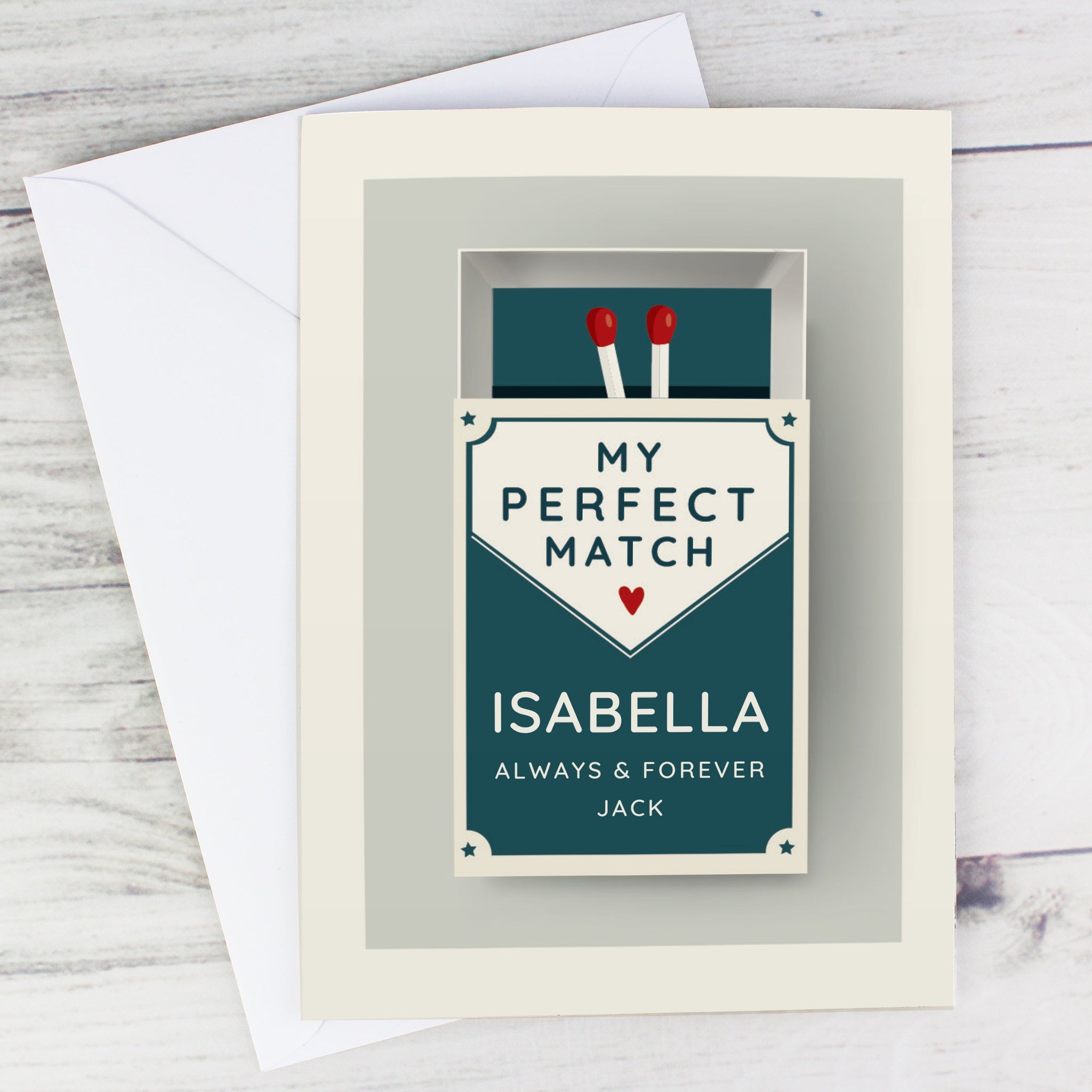 Personalised The Perfect Match Card: 1 - Greeting Cards By Gift Moments