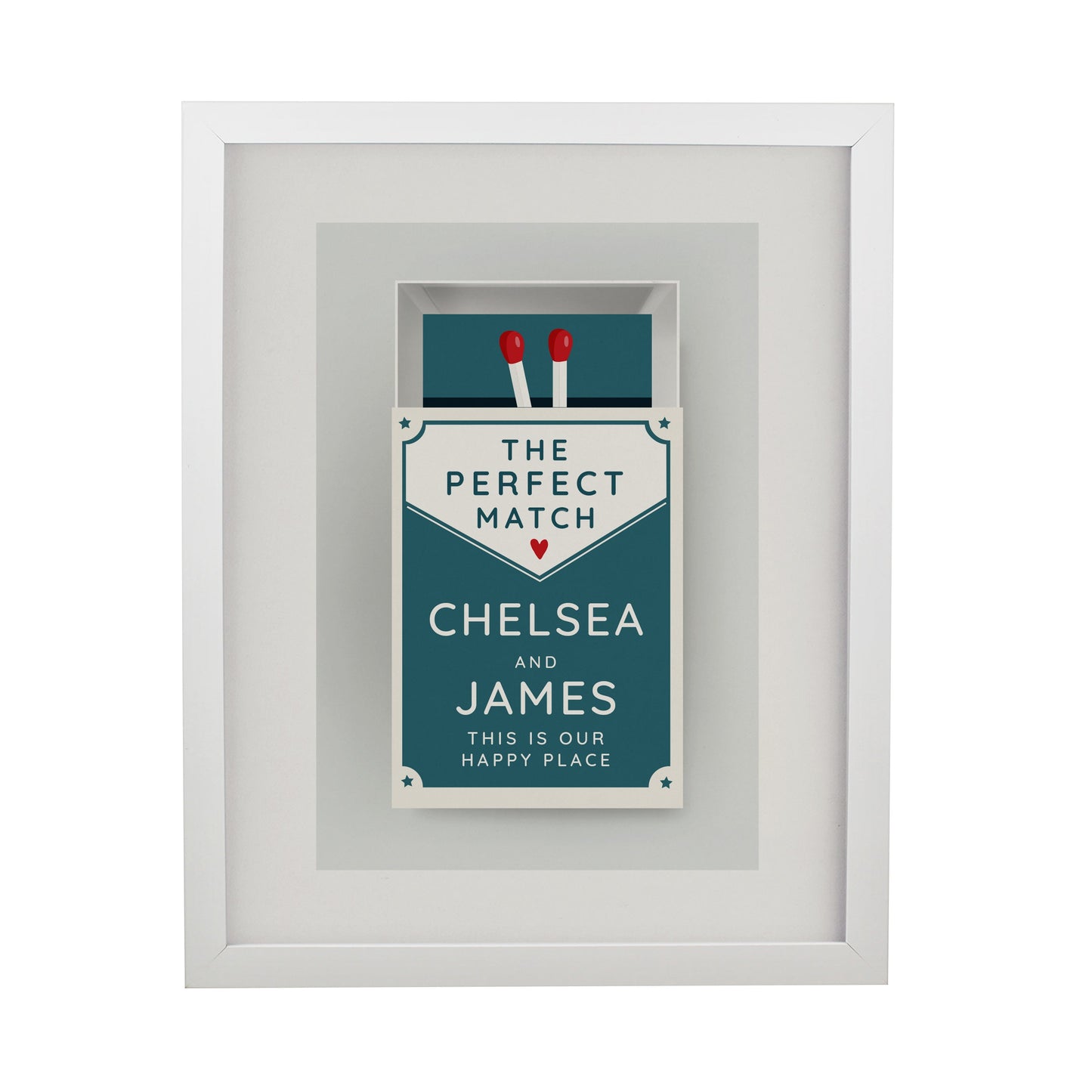 Personalised Perfect Match Couples Framed Prints: 9 - Framed Prints By Gift Moments
