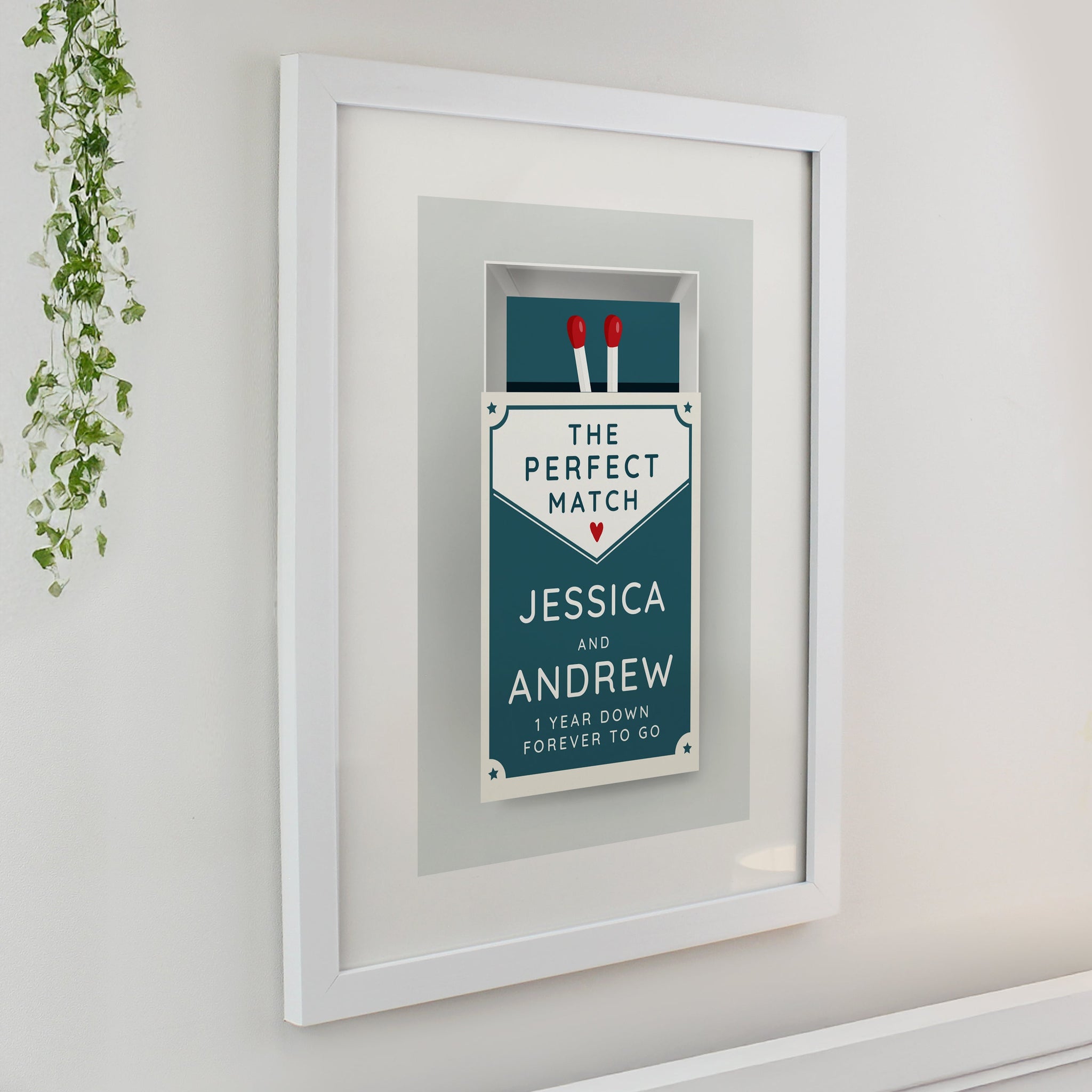 Personalised Perfect Match Couples Framed Prints: 6 - Framed Prints By Gift Moments