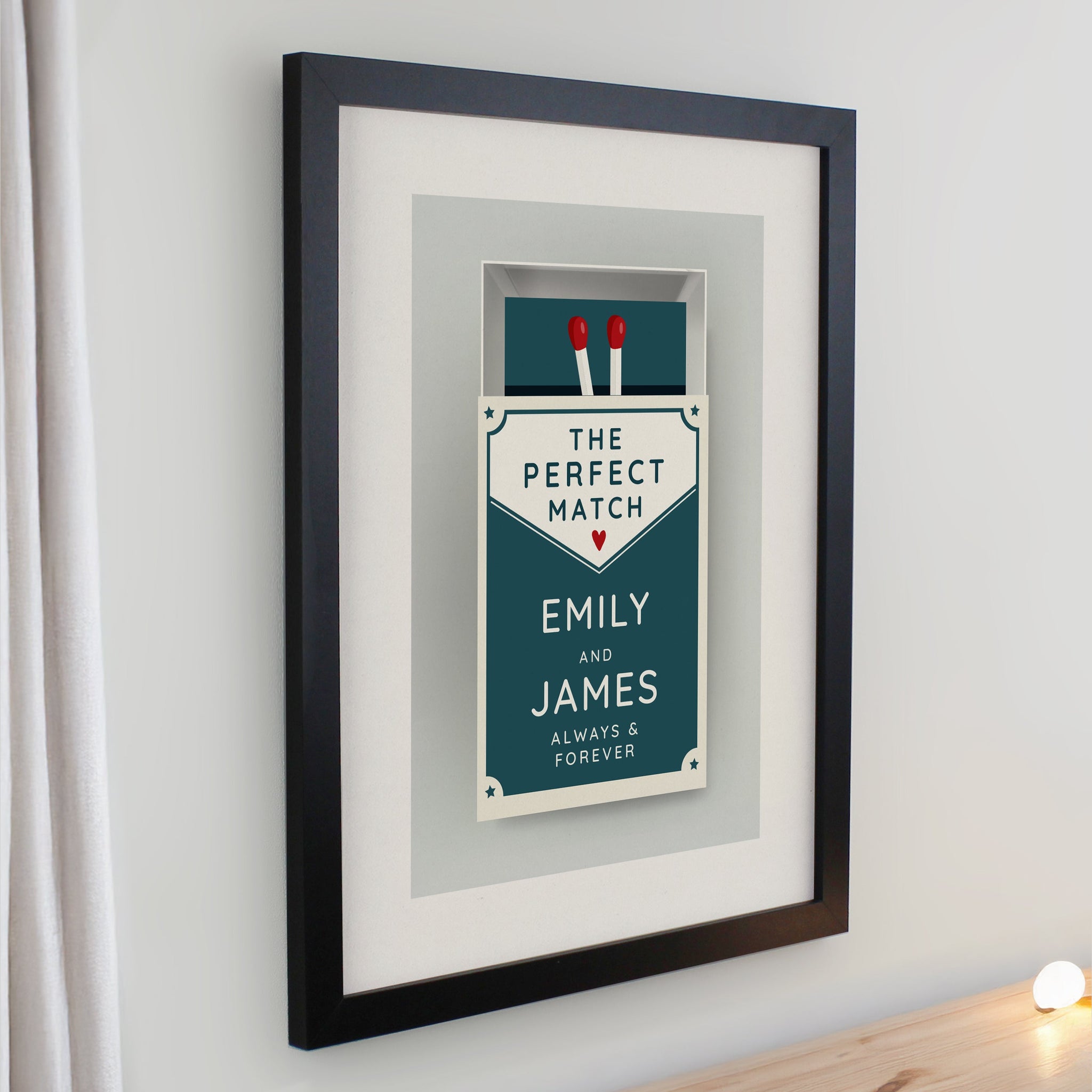 Personalised Perfect Match Couples Framed Prints: 5 - Framed Prints By Gift Moments