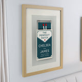 Personalised Perfect Match Couples Framed Prints: 4 - Framed Prints By Gift Moments