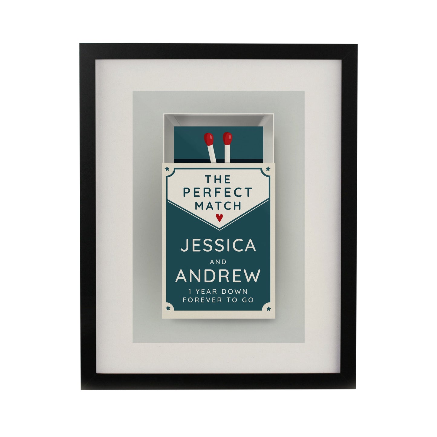 Personalised Perfect Match Couples Framed Prints: 8 - Framed Prints By Gift Moments