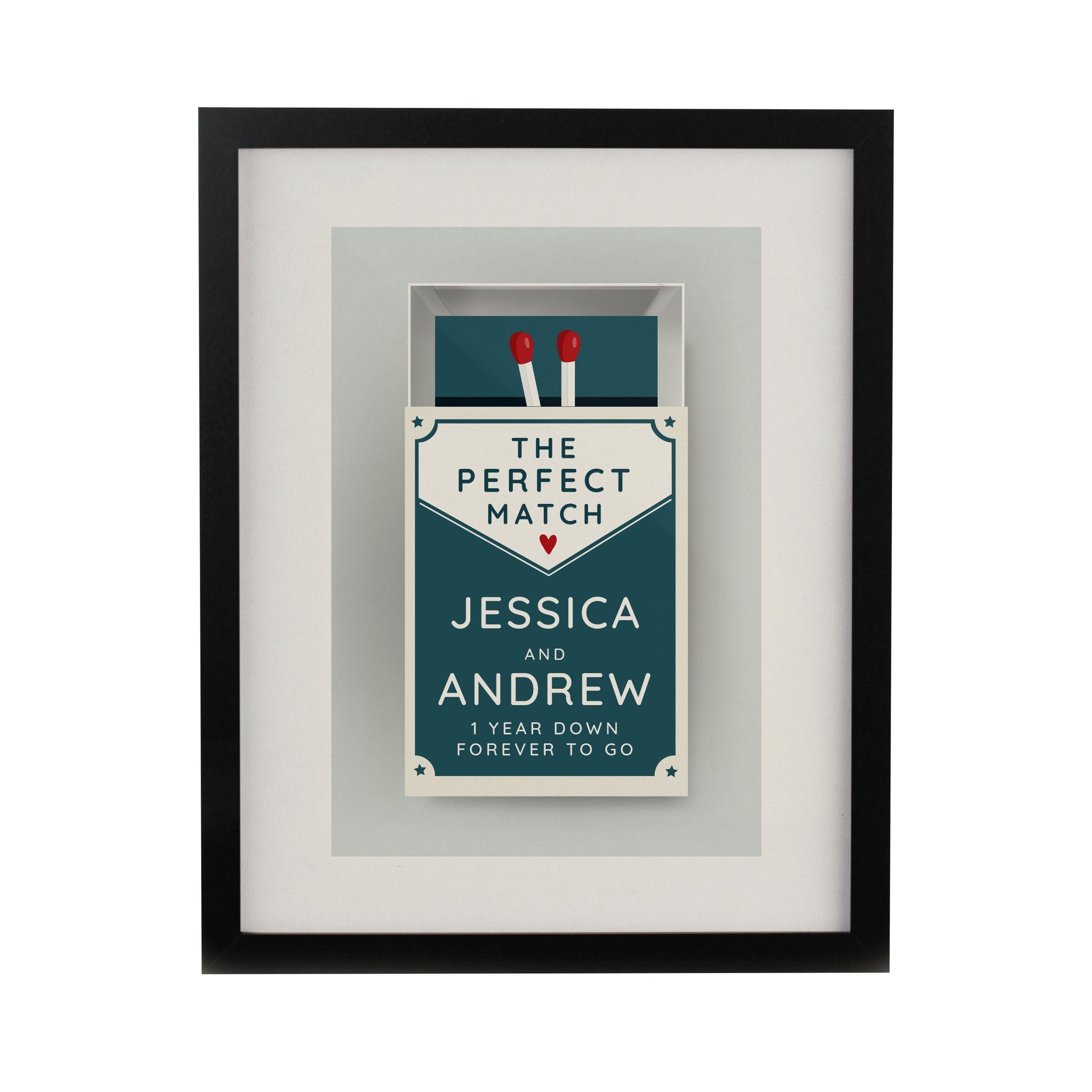 Personalised Perfect Match Couples Framed Prints: 8 - Framed Prints By Gift Moments