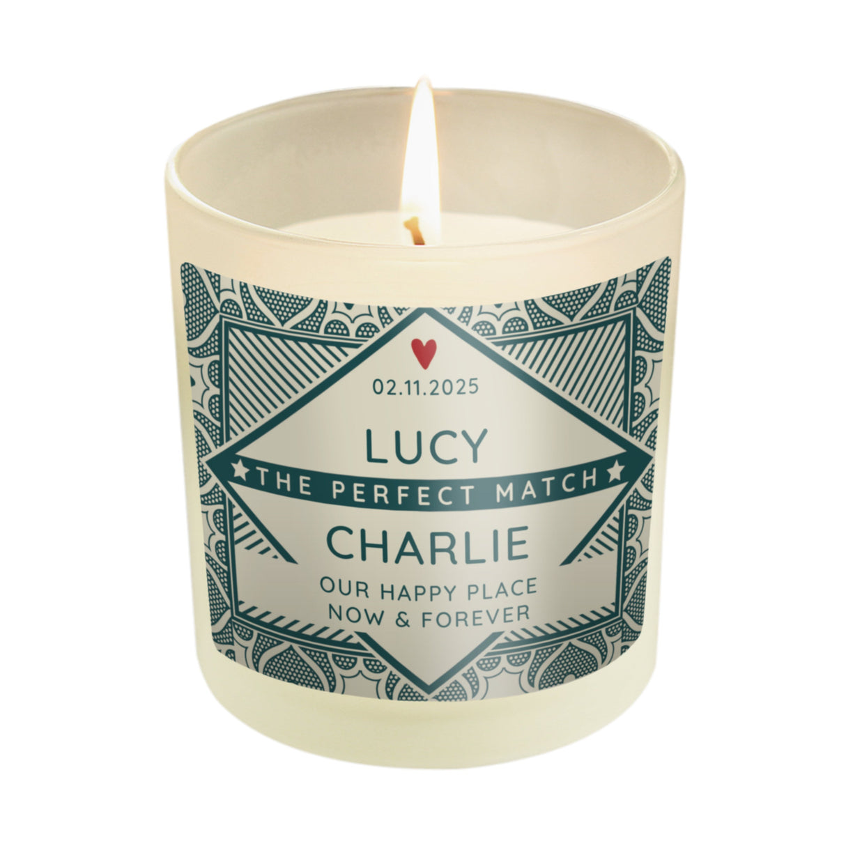 Personalised The Perfect Match Scented Jar Candle: 5 - Candles By Gift Moments