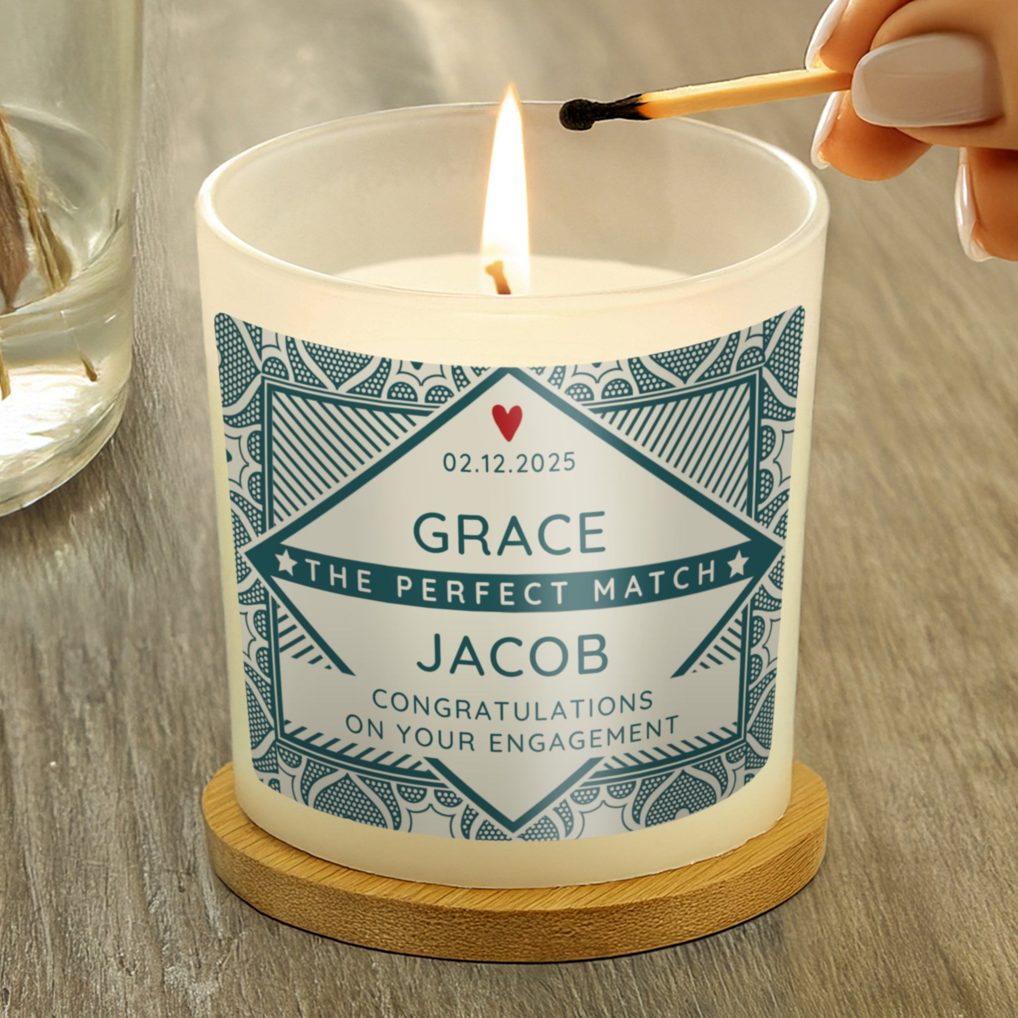 Personalised The Perfect Match Scented Jar Candle: 2 - Candles By Gift Moments