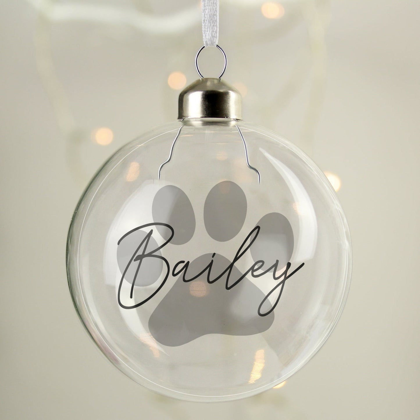 Personalised Pet Glass Bauble: 2 - Christmas Baubles By Gift Moments