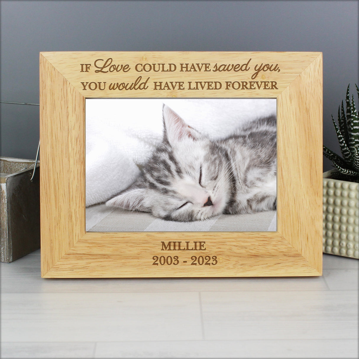 Personalised Pet Memorial 6x4 Photo Frame: 3 Photo Frames By Gift Moments