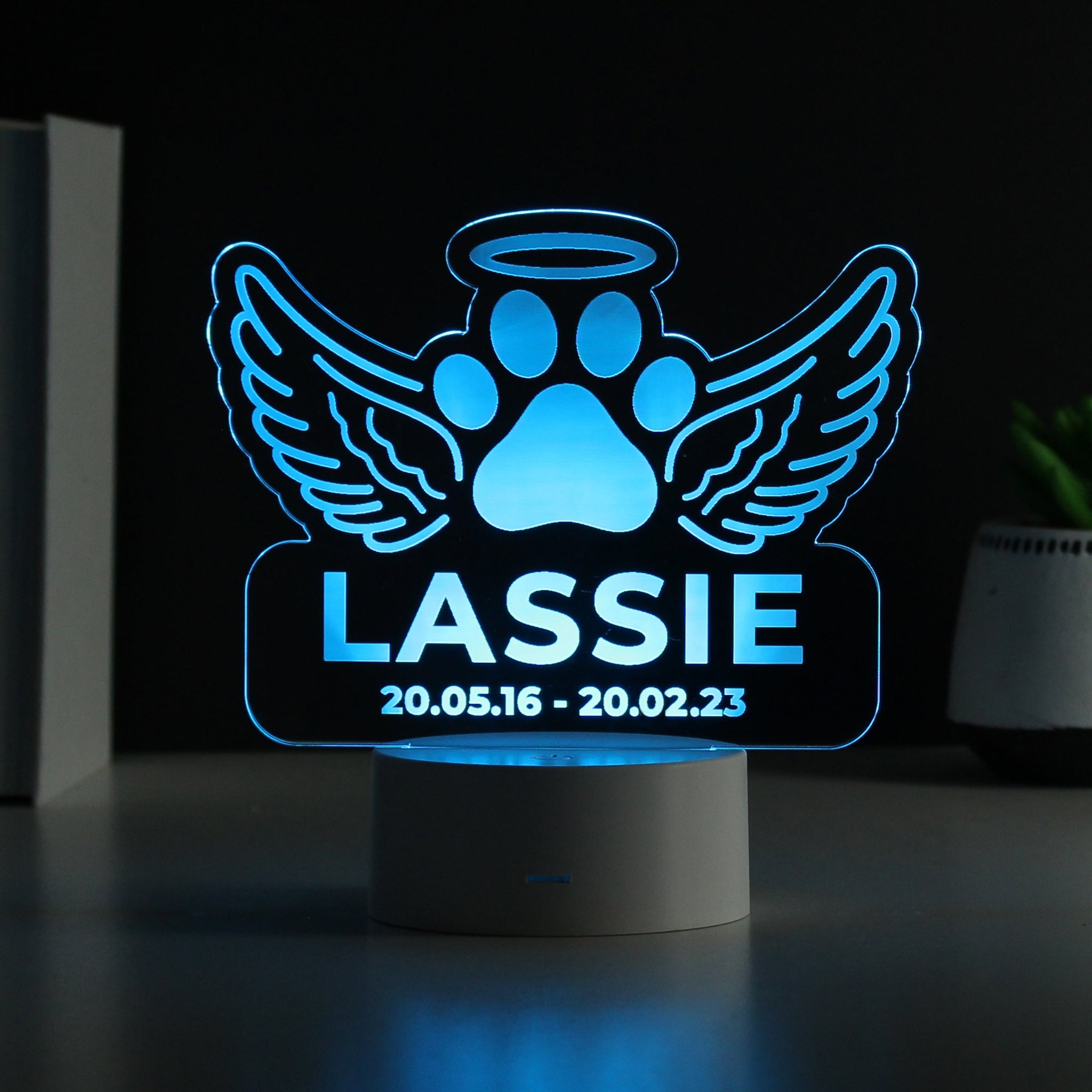 Personalised Pet Memorial Colour Changing LED Light: 6 - LED Lighting By Gift Moments