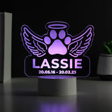 Personalised Pet Memorial Colour Changing LED Light: 7 - LED Lighting By Gift Moments