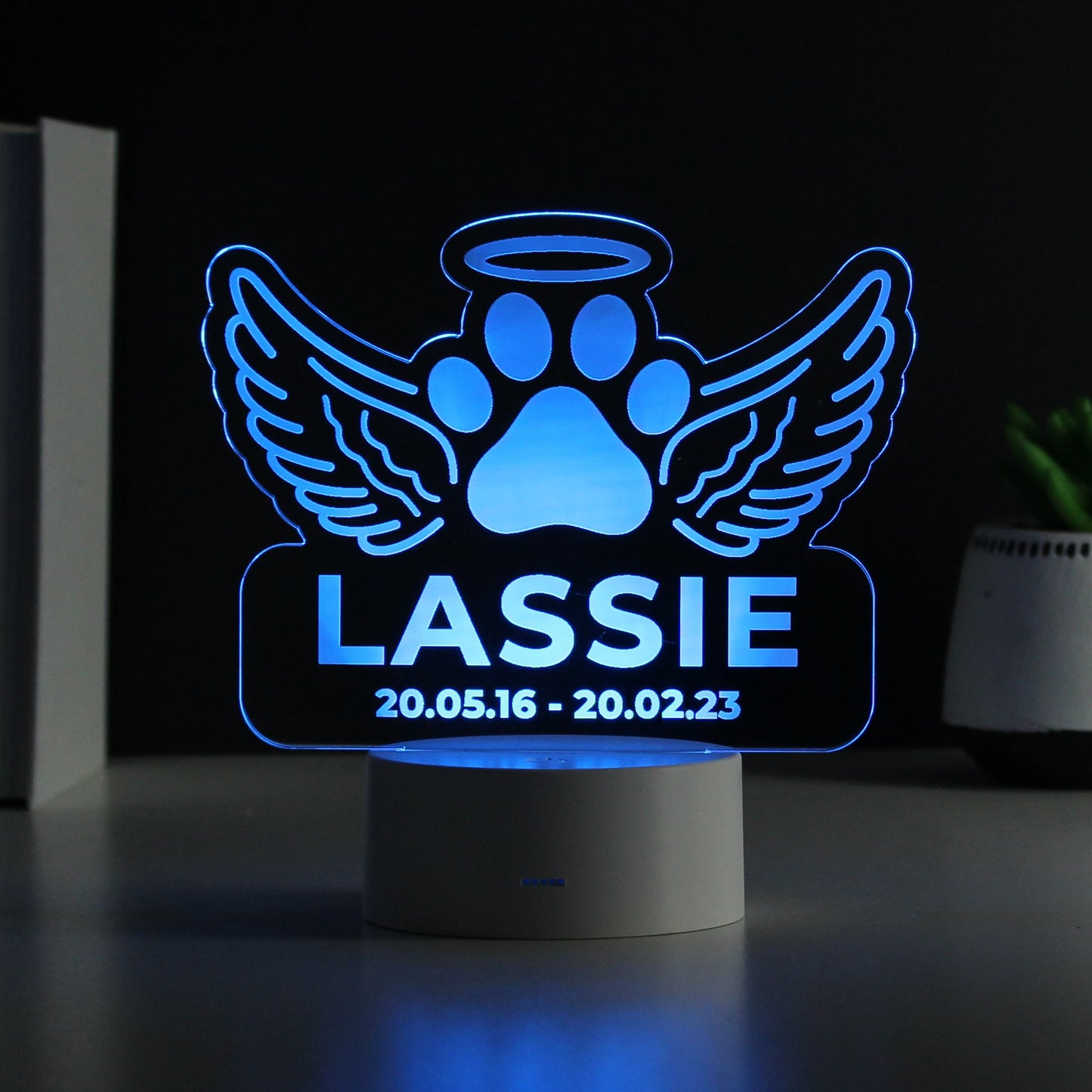 Personalised Pet Memorial Colour Changing LED Light: 4 - LED Lighting By Gift Moments