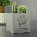 Personalised Pet Memorial Concrete Plant Pot: 3 Pots & Planters By Gift Moments