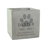Personalised Pet Memorial Concrete Plant Pot: 4 Pots & Planters By Gift Moments