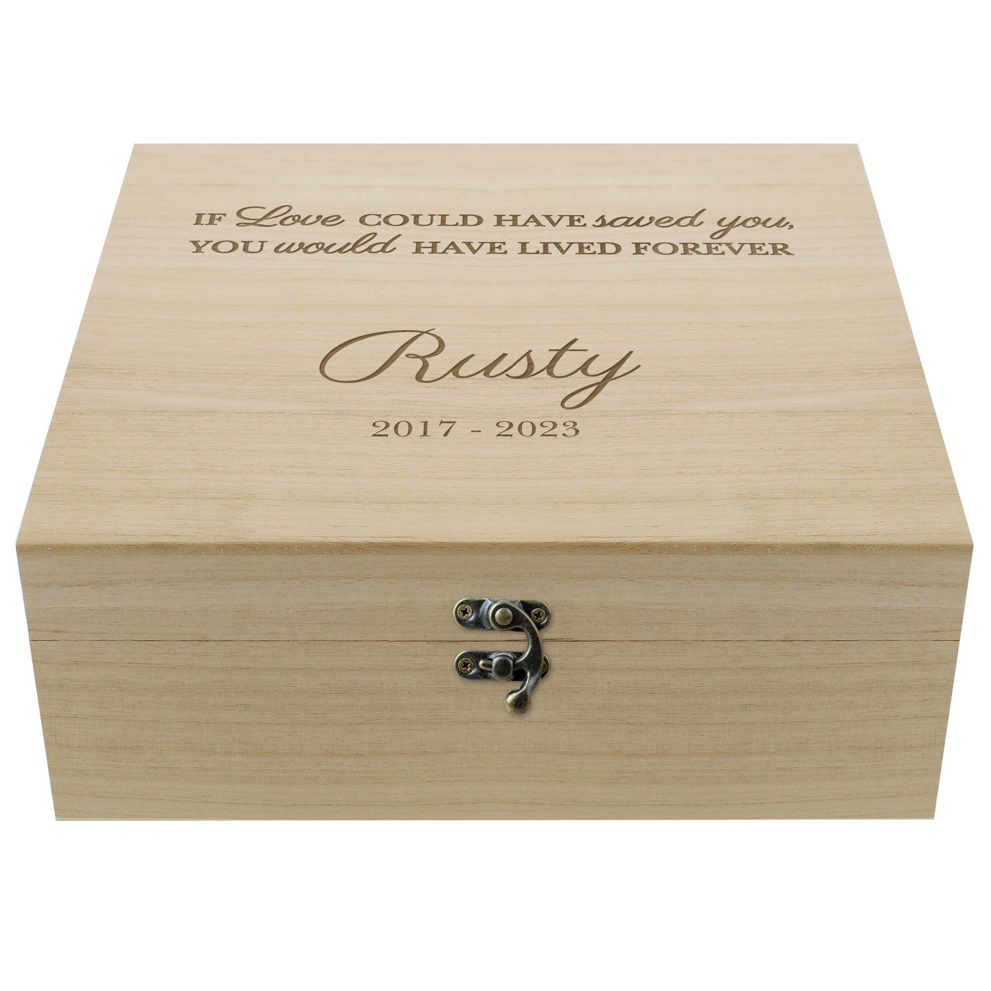 Personalised Pet Memorial Large Wooden Keepsake Box: 3 - Keepsake Boxes By Gift Moments