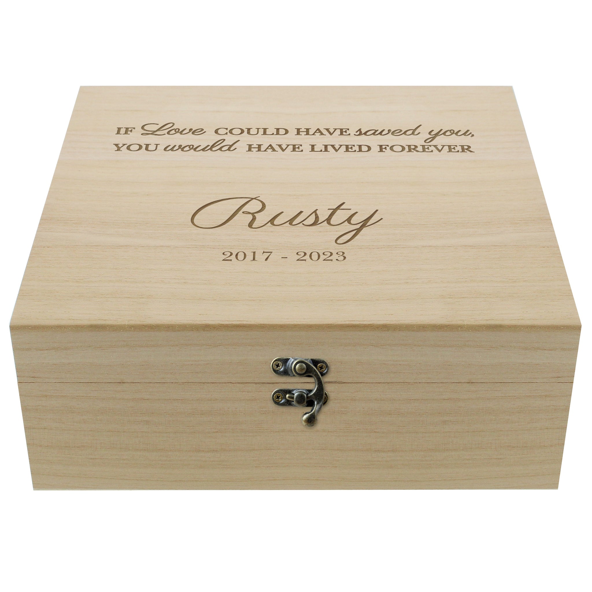 Personalised Pet Memorial Large Wooden Keepsake Box: 3 - Keepsake Boxes By Gift Moments