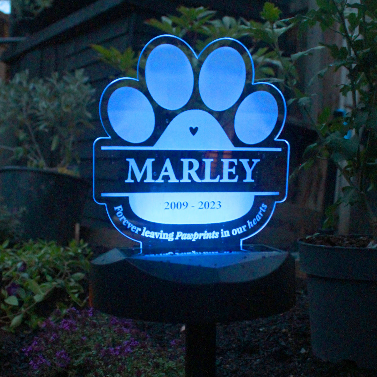 Personalised Pet Memorial Outdoor Solar Light: 4 - Solar Lights By Gift Moments
