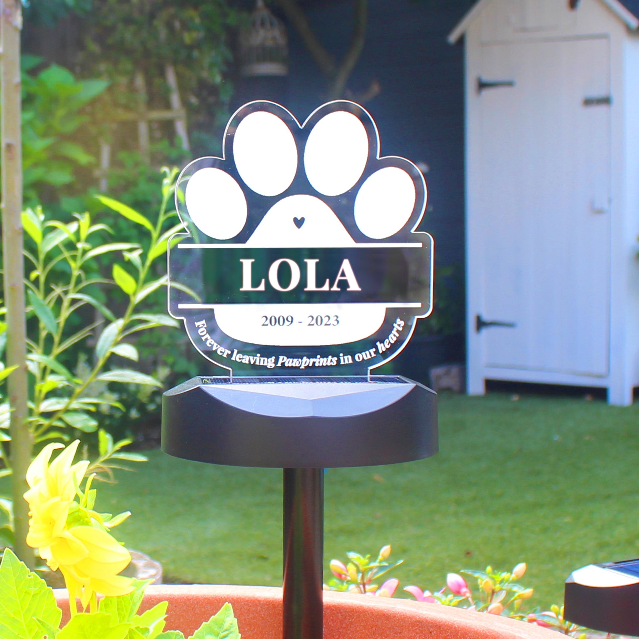 Personalised Pet Memorial Outdoor Solar Light: 3 - Solar Lights By Gift Moments