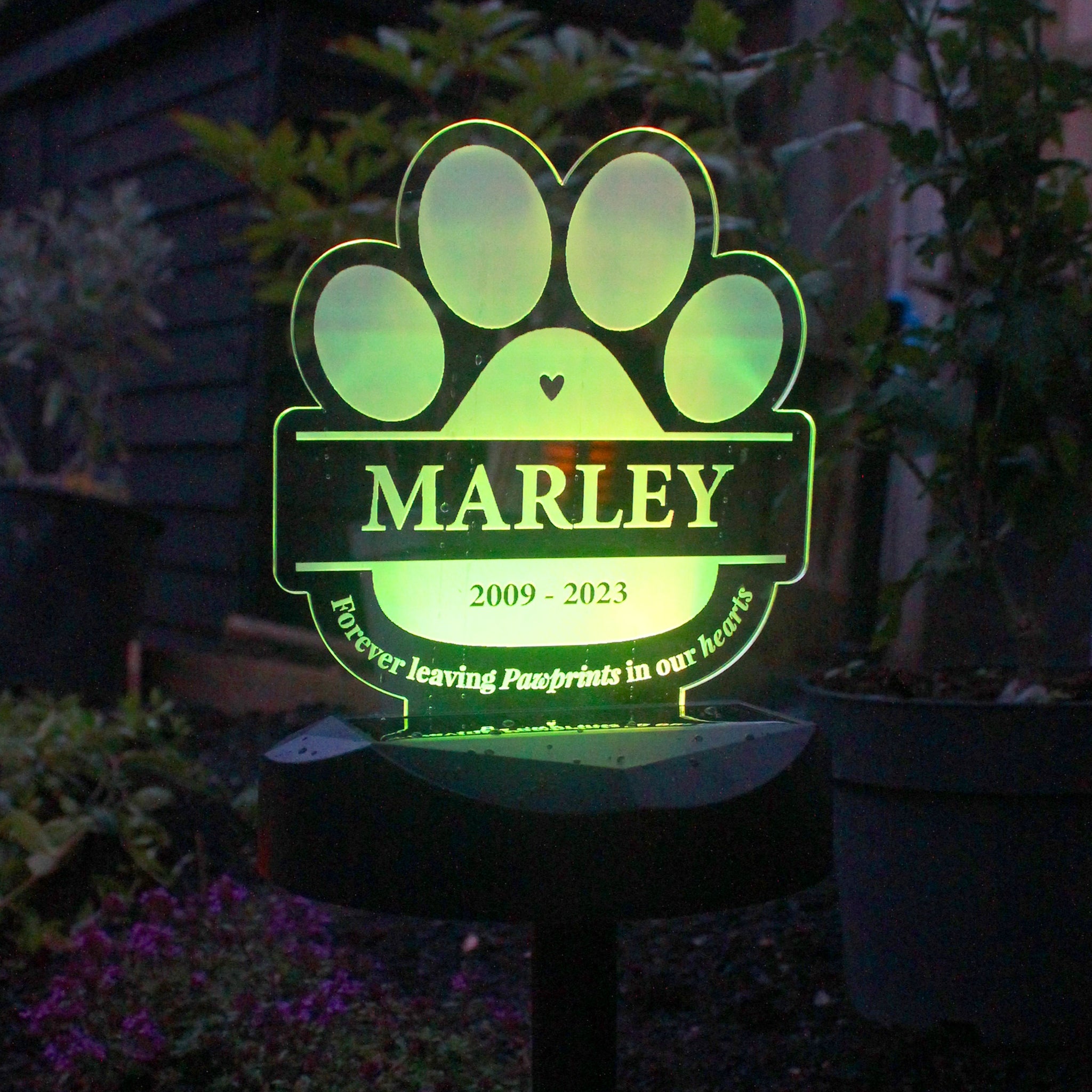 Personalised Pet Memorial Outdoor Solar Light: 8 - Solar Lights By Gift Moments