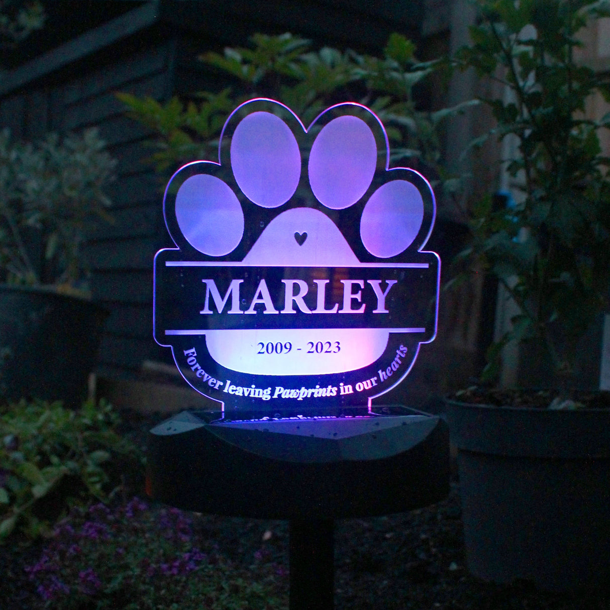 Personalised Pet Memorial Outdoor Solar Light: 7 - Solar Lights By Gift Moments